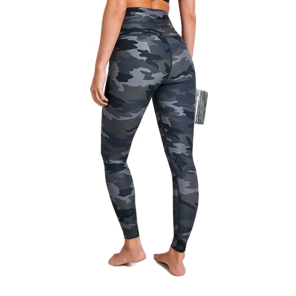 Beyond Yoga Womens High Waisted Camo Leggings Grey Black Camouflage Small
